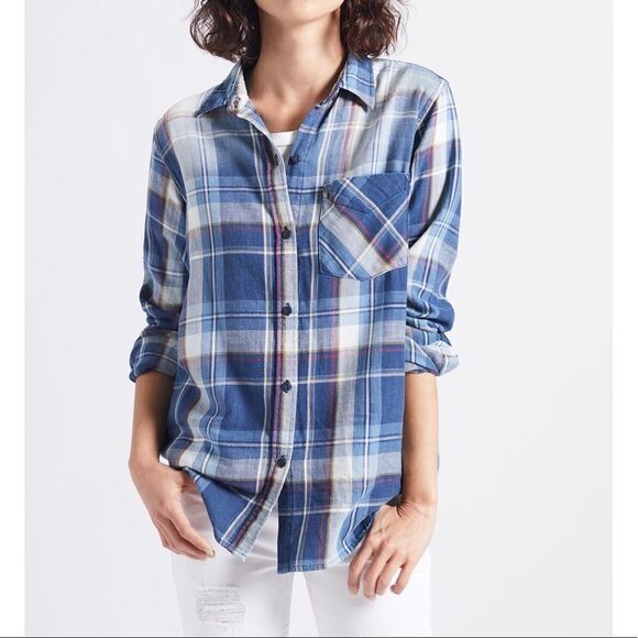 𝅺current Elliott Plaid Button Shirt - Picture 1 of 9